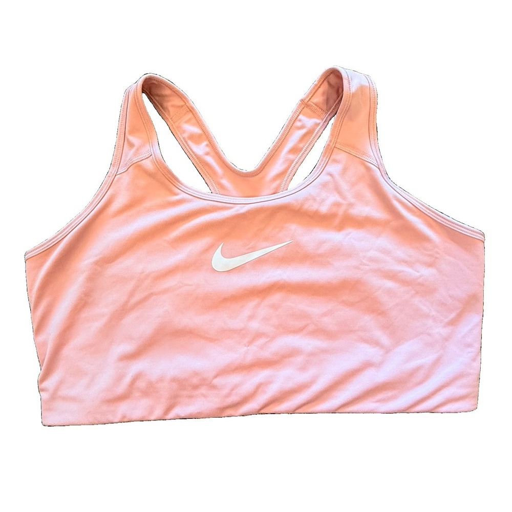 Nike Swoosh Women's Sports Bra, 3X, Pink,